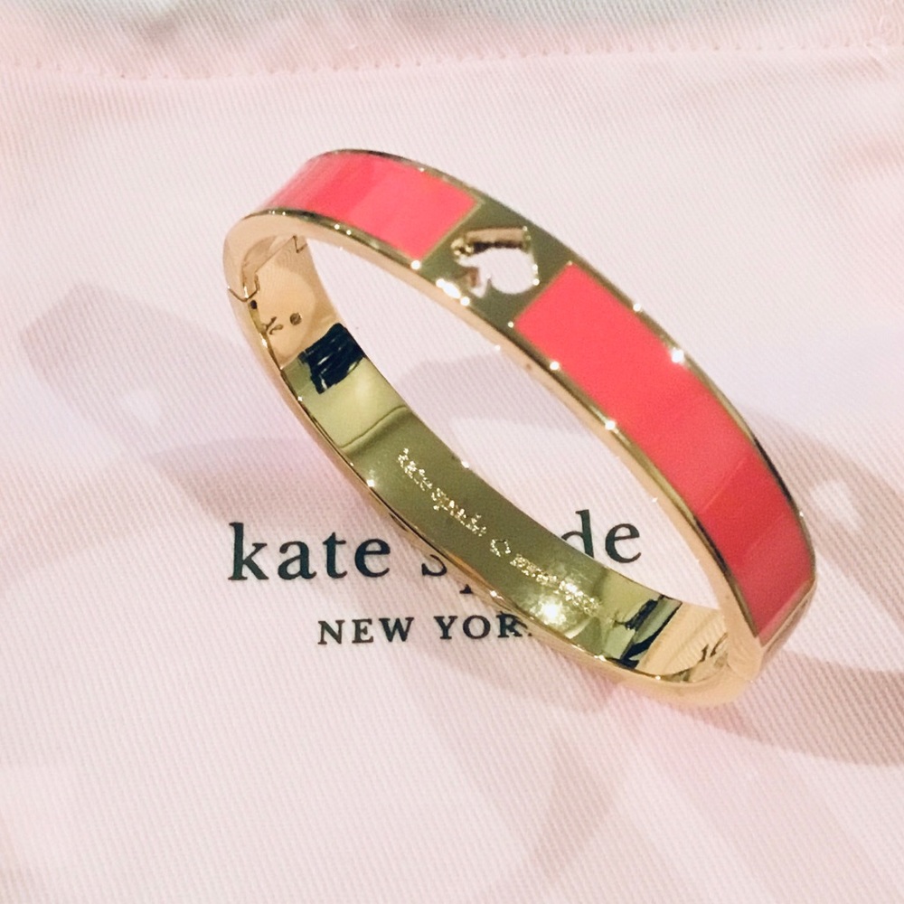 KATE SPADE CORAL HINGE BANGLE BRACELET - Picture 7 of 7